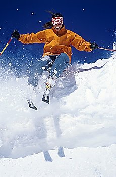 Skier Hitting the Slopes