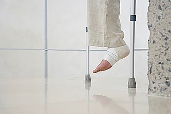 Man with Sprained Ankle