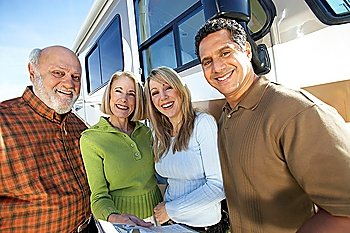 Salesperson with People Shopping for an RV