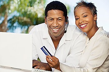 Couple Making Online Purchase