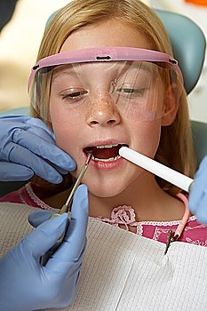 Girl Getting Dental Checkup
