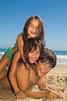 Kids Playing on the Beach