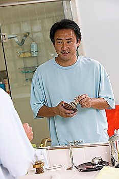 Man Preparing to Shave