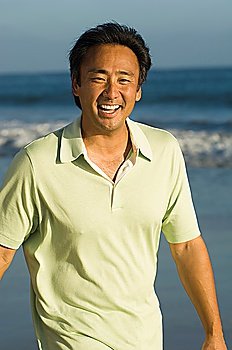 Smiling Man on Beach