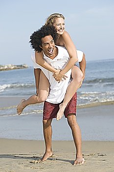 Young couple at the beach