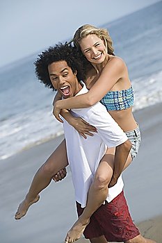 Young couple at the beach