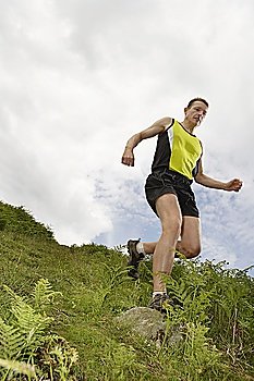 Jogger Running Downhill