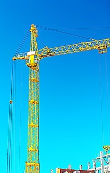 close u[p view on crane in sky