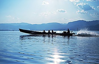 Boat on Inle Lake,Myanmar