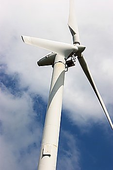 wind turbine against the sky