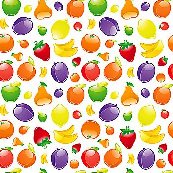 Fruit to background. Seamless pattern