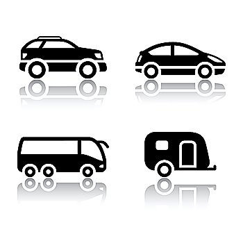 Set of transport icons - vehicles