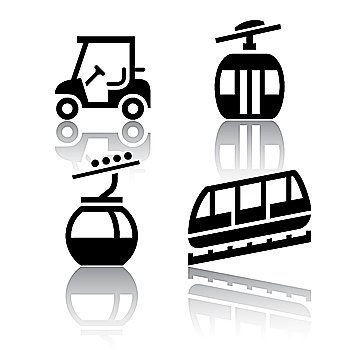 Set of transport icons - Recreation