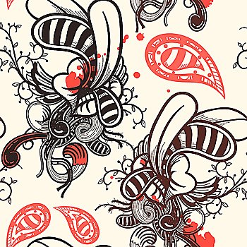 vector seamless pattern in a vintage style