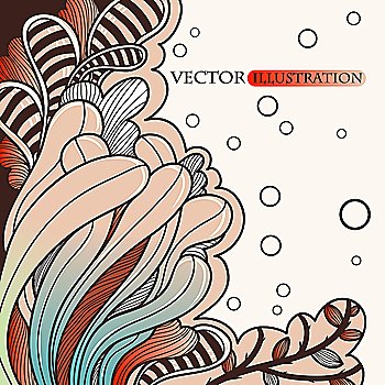 vector illustration of abstract colorful plants