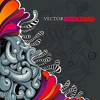 vector illustration with colorful abstract  elements