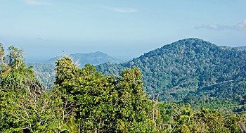 panoramic view from the hill Big Buddha in Phuket Thailand