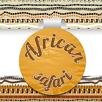 Abstract sticker African safari
