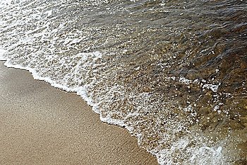 summer vacation on beach sea shore. sea water, sand