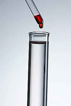 Test tube and pipette close-up