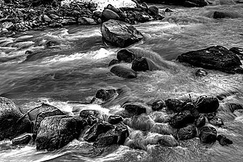 Rocks in the river, Whistler, British Columbia, Canada