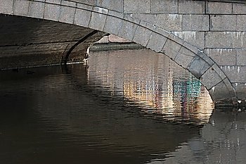 Arch bridge across a canal, Griboyedov Canal, St. Petersburg, Russia