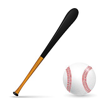 Bat and ball for baseball