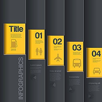 Creative design template. Infographics business style. Folder concept. Vector. Editable.