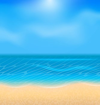 Illustration summer holiday background with sunlight - vector