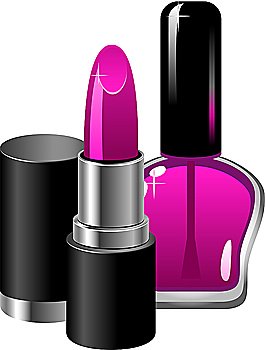 Lipstick and nail polish
