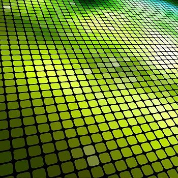Abstract green 3D mosaic background.