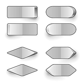 Blank white toggle switch vector template.