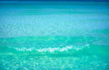 Tropical beach turquoise water texture in Mexico