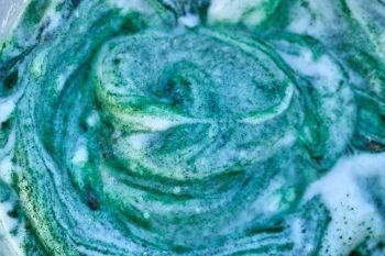 Spirulina algae bowl smoothie with yogurt blend superfood