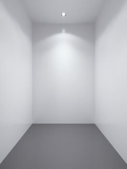 empty white room, 3d rendering