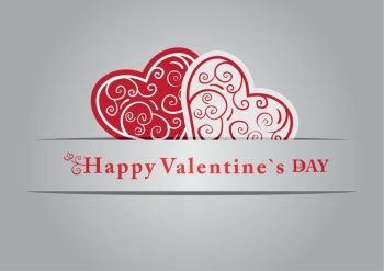 Creative valentines conceptual vector. Valentines day card.