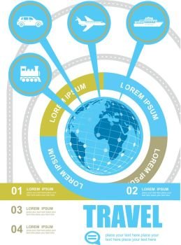 Travel and tourism background and infographic