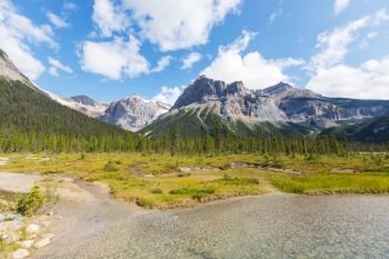 Canadian mountains. Picturesque Canadian mountains in summer
