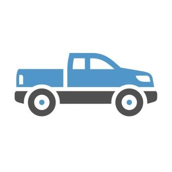 vehicle flat icon. SUV - gray blue icon isolated on white background