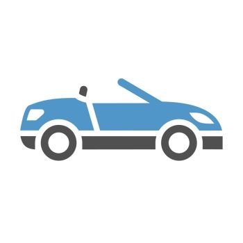 vehicle flat icon. - gray blue icon isolated on white background