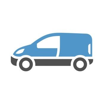 vehicle flat icon. Car - gray blue icon isolated on white background