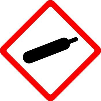 New safety symbol. Gas under pressure, new safety symbol, vector illustration