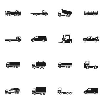 Set of icons on a theme machine. Vector illustration