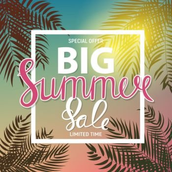 Big Summer Sale Abstract Background Vector Illustration EPS10. Big Summer Sale Abstract Background Vector Illustration