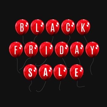 Black Friday Sale Balloon Concept of Discount. Special Offer Template .Vector Illustration EPS10
. Black Friday Sale Balloon Concept of Discount. Special Offer Tem