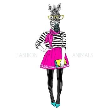 zebra hipster girl