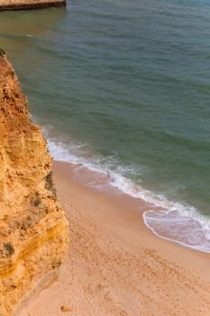 the famous beach of Praia da Marinha in Lagoa. This beach is a part of famous tourist region of Algarve.. Praia da Marinha