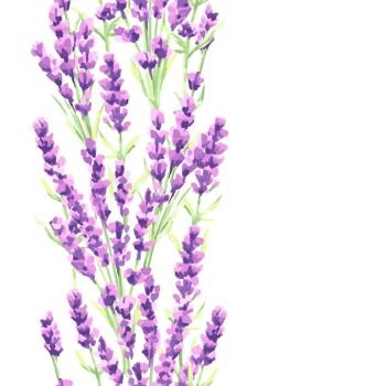 Lavender flowers seamless pattern. Watercolor natural illustration of Provence herbs. Lavender flowers seamless pattern. Watercolor natural illustration of Provence herbs.