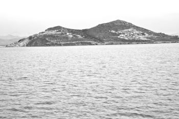from the boat greece islands in     mediterranean sea and sky