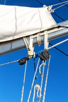 in australian catamaran a old rope  in the sky like abstract concept